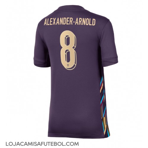 Camisa de Futebol Inglaterra Alexander-Arnold #8 Equipamento Secundário Mulheres Europeu 2024 Manga Curta